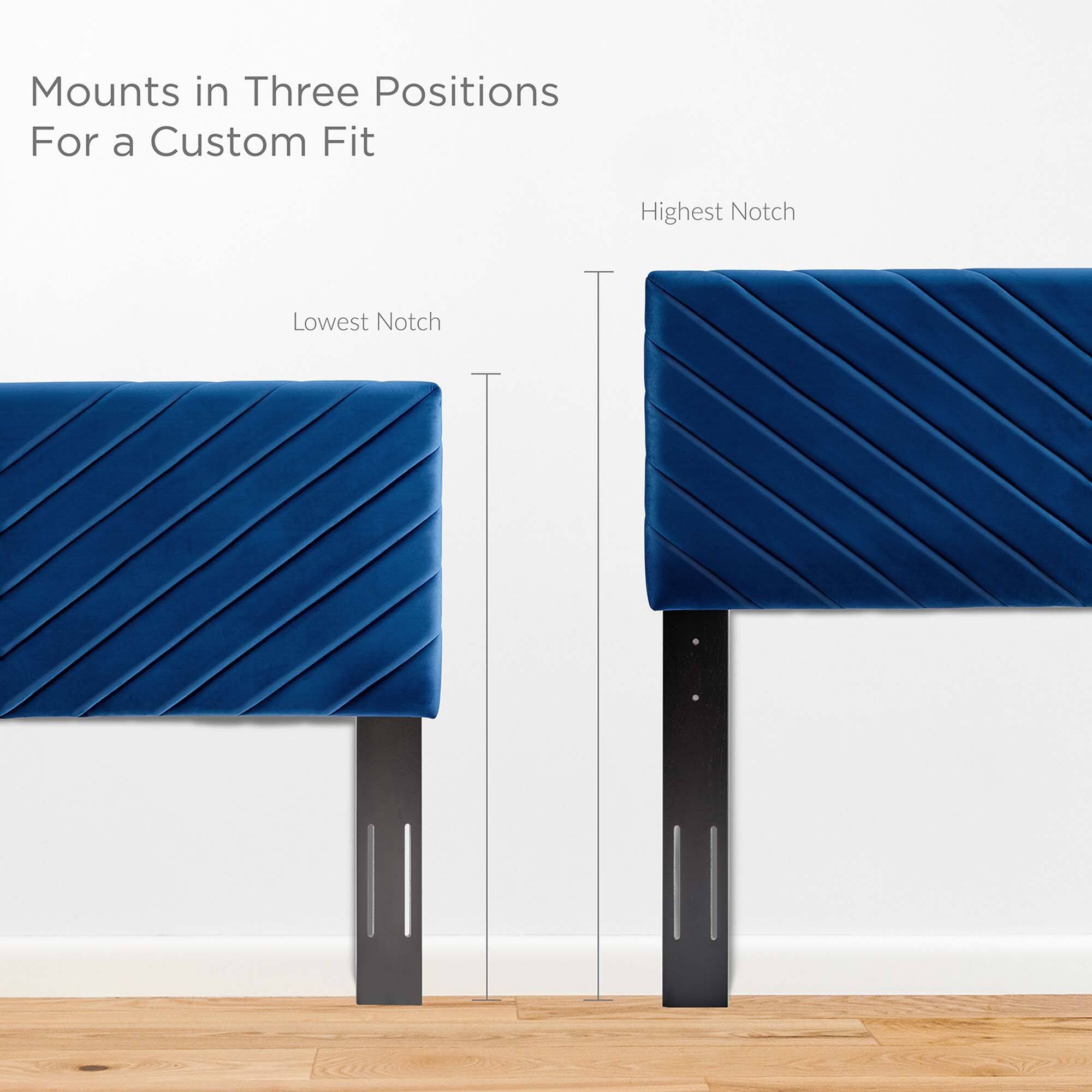 Mounts in Three Positions  
For a Custom Fit  

Lowest Notch  
Highest Notch