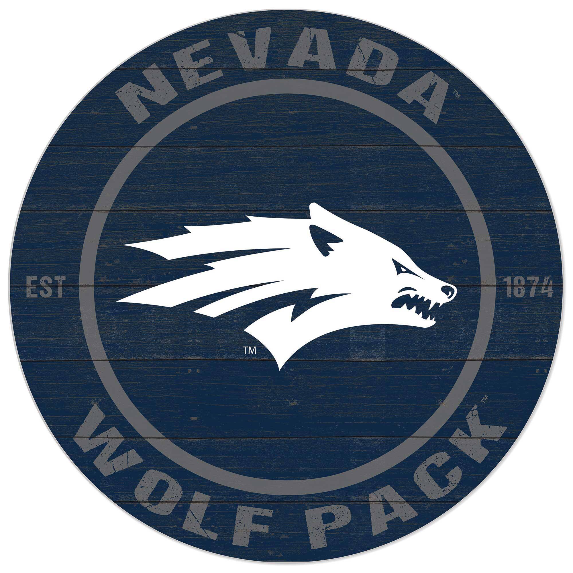 Nevada Wolf Pack 20'' x 20'' Indoor/Outdoor Circle Sign