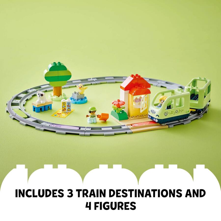 Adventure Train Set LEGO DUPLO Town Interactive Adventure Train Set Building Toy 10427 ...