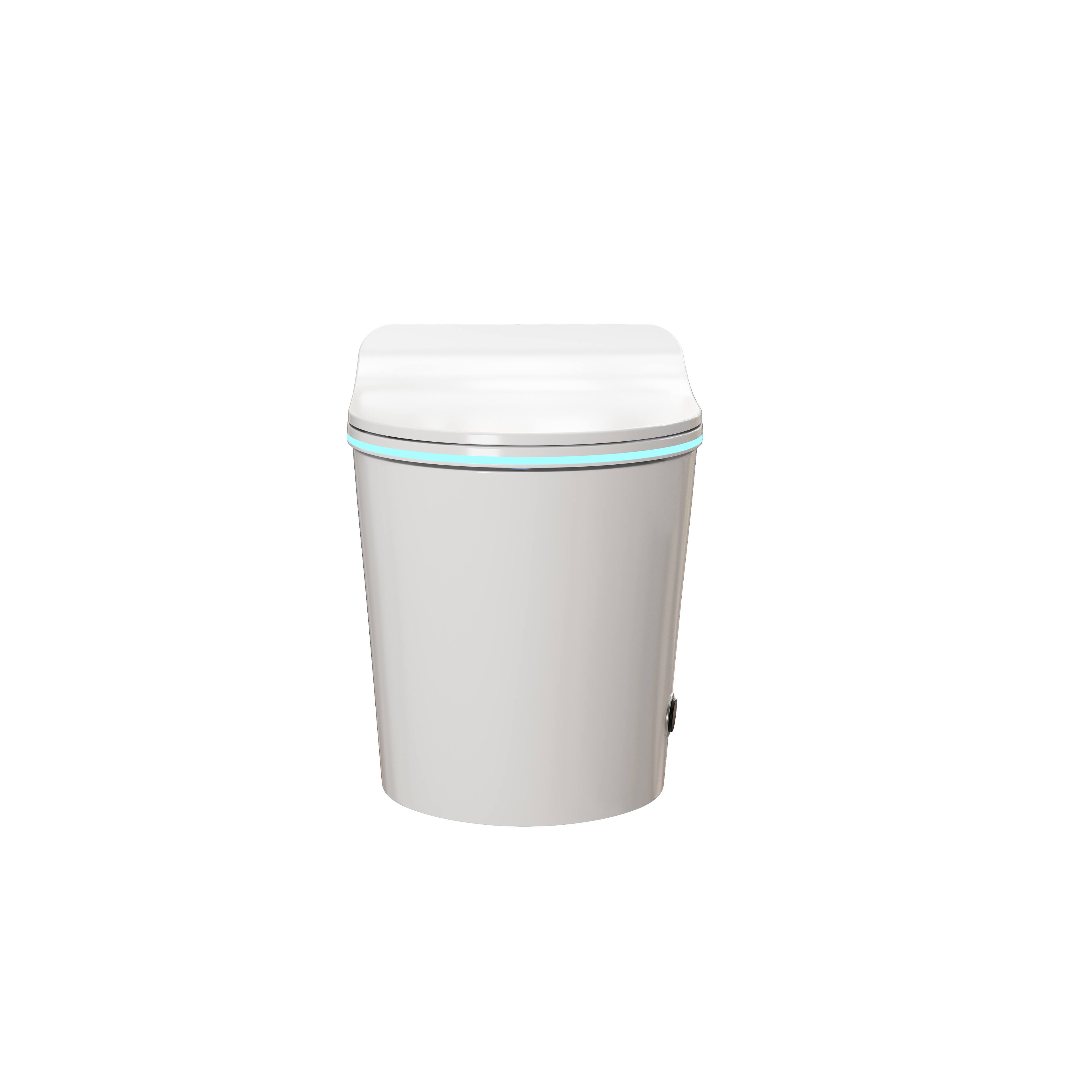 Alt View 6. TOTTE - Smart Bidet Toilet, Auto Open/Close Lid, Heated Seat, Warm Air Dryer, Aromatherapy & UV Sterilization - White.