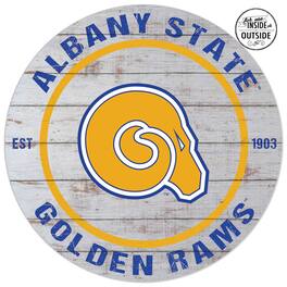 Jardine - Albany State Golden Rams 20'' x 20'' Indoor/Outdoor Weathered Circle Sign - Royal