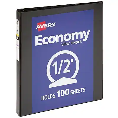 Avery Economy View Binder 1/2" Holds 100 Sheets