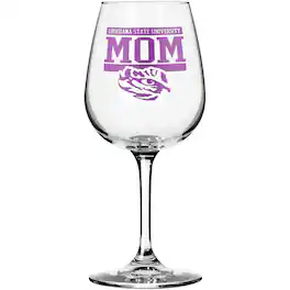 Indigo Falls - LSU Tigers 11oz. Team Mom Stemmed Wine Glass - Multicolor