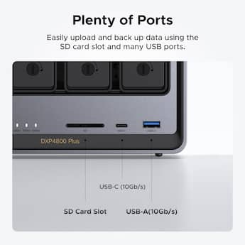UGREEN NASync DXP4800 Plus, 144TB 4 Bay NAS with AI Photo Album UGREEN NASync DXP4800 Plus, 144TB 4 Bay NAS with AI Photo Album