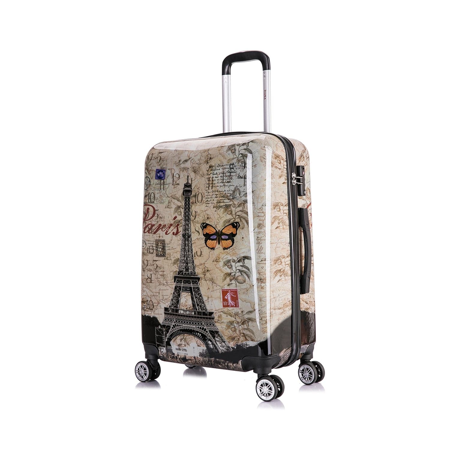 "InUSA - Prints Lightweight Hardside Spinner Luggage 24"" - PARIS" price history on PriceWatchPro