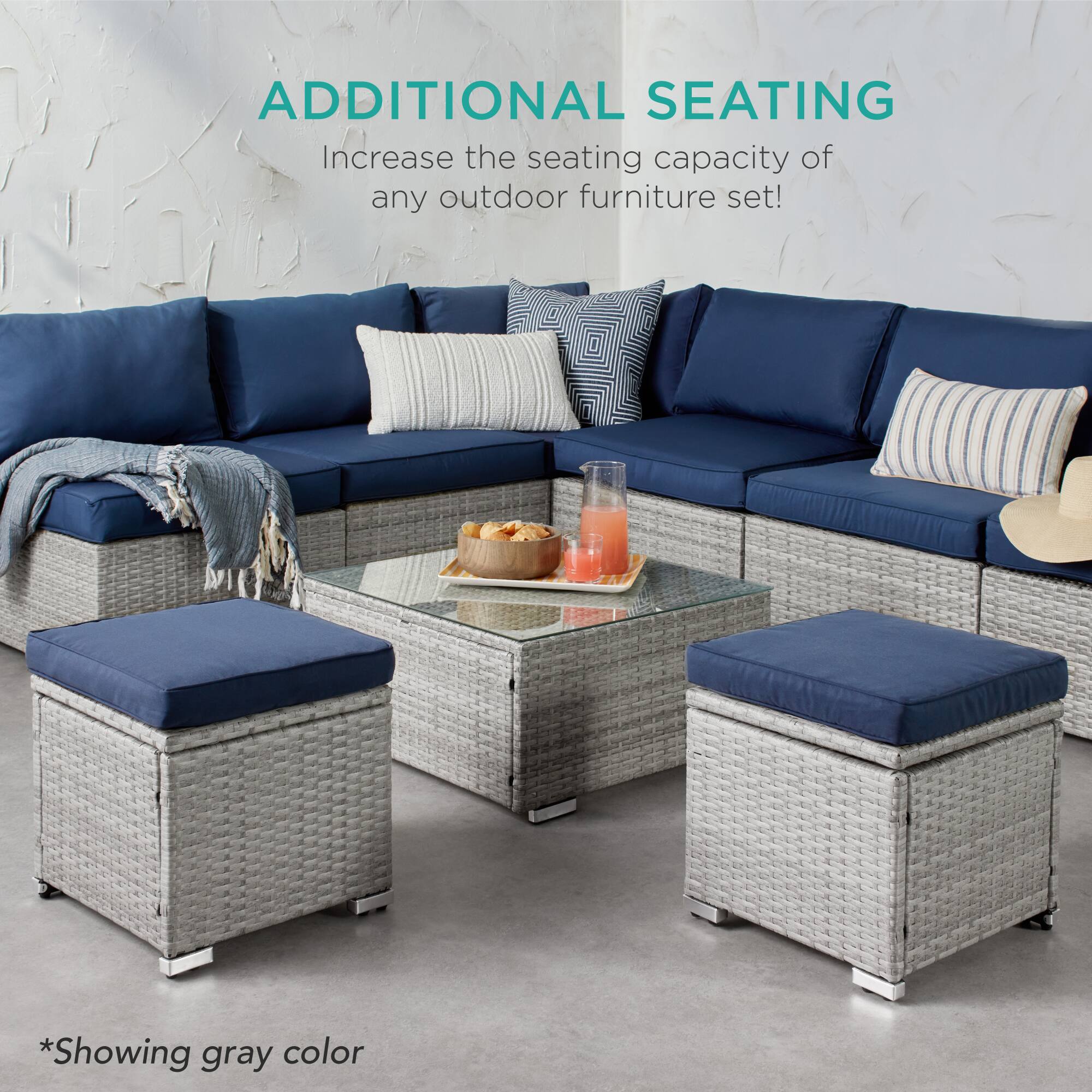 ADDITIONAL SEATING  
Increase the seating capacity of any outdoor furniture set!  

*Showing gray color