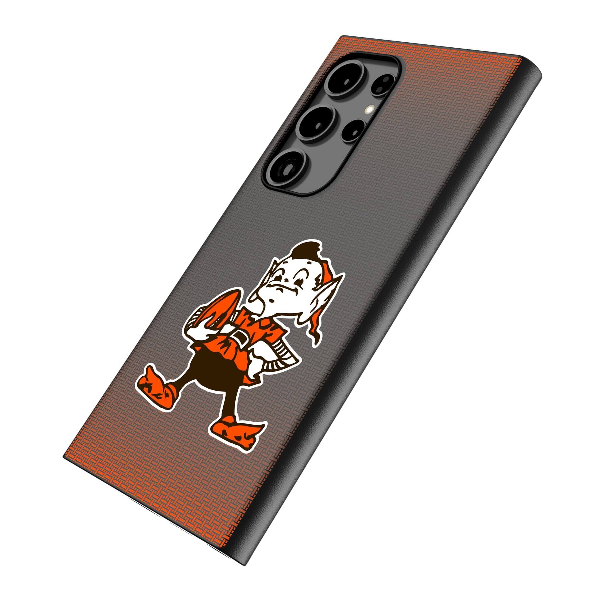 Alt View 1. Keyscaper - Cleveland Browns Historic Collection 1959-1969 Galaxy Magnetic Bump Case - S25 - Black.