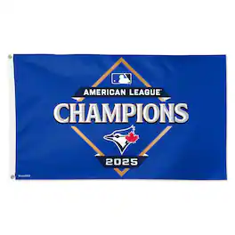 WinCraft - Toronto Blue Jays 2025 American League Champions Locker Room 3' x 5' Single-Sided Celebration Deluxe Flag - Multicolor