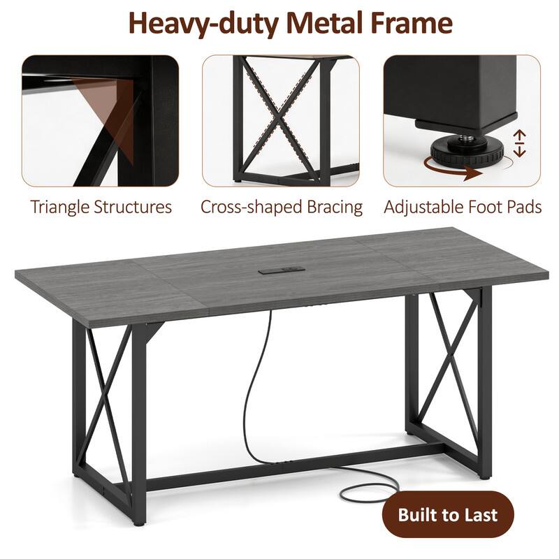 Heavy-duty Metal Frame XI Triangle Structures Cross-shaped Bracing Adjustable Foot Pads Built to Last