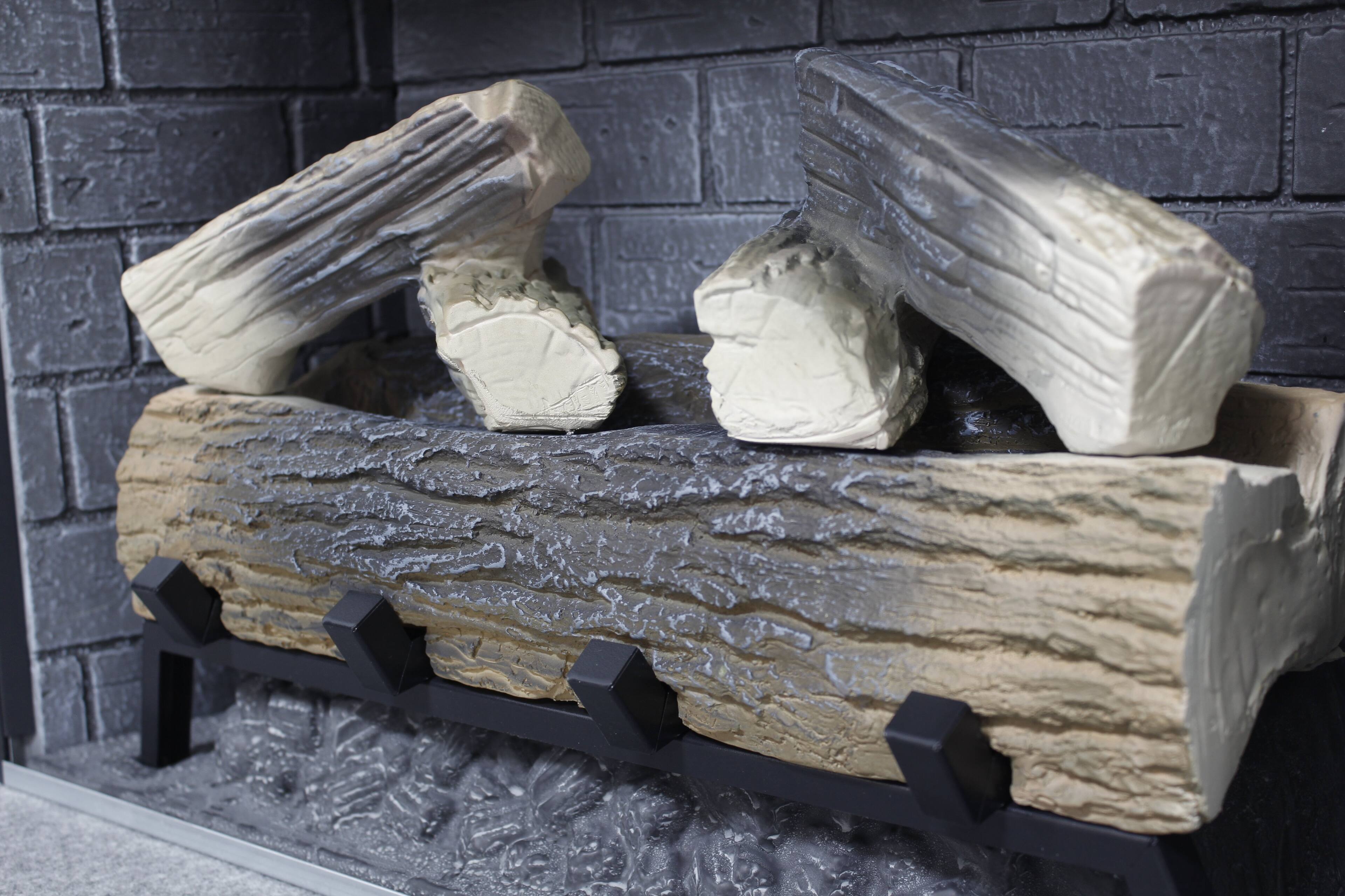 Alt View 7. GOODSILO - 23"" Electric Fireplace Insert - Realistic Flame & Log Set, Remote, Timer, Overheat Protection - Antique Black.