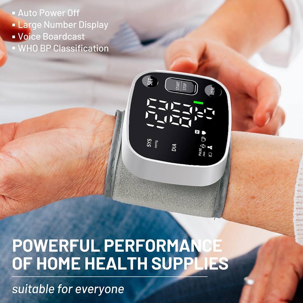 - Auto Power Off
- Large Number Display
- Voice Broadcast
- WHO BP Classification

POWERFUL PERFORMANCE OF HOME HEALTH SUPPLIES

suitable for everyone