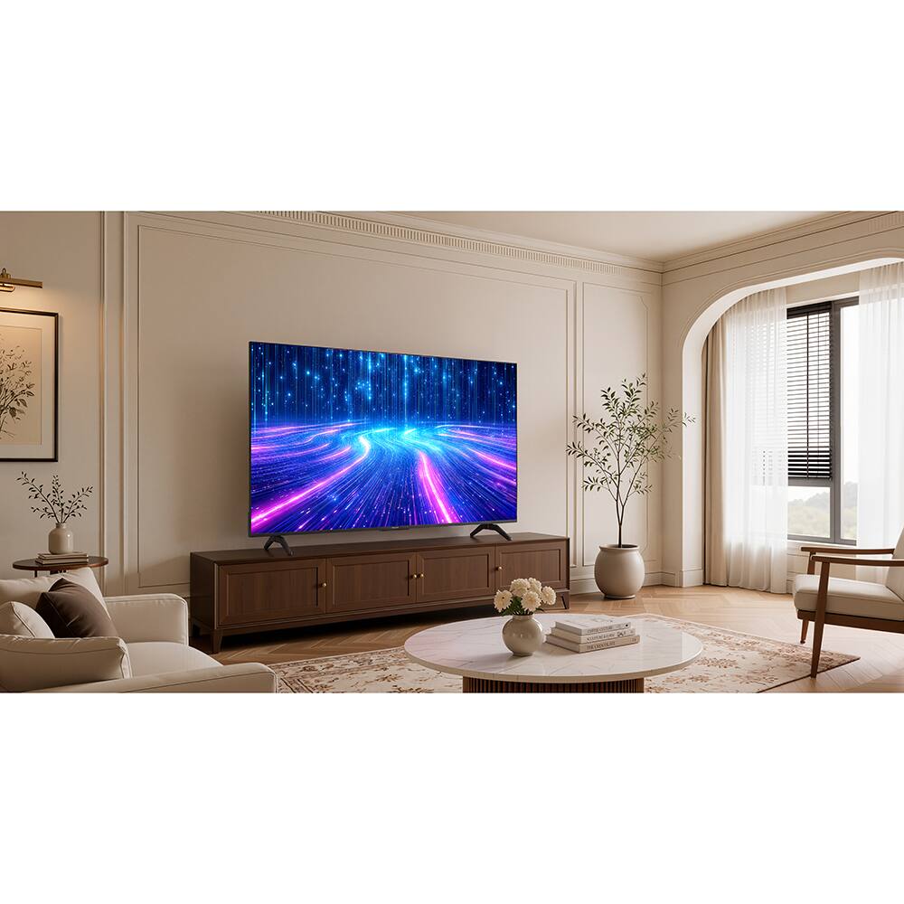 Alt View 3. Panasonic - 65" W80C 4K UHD 3840x2160 60Hz QLED+ Fire TV (2026) + Mount & Guide Bundle - Black.