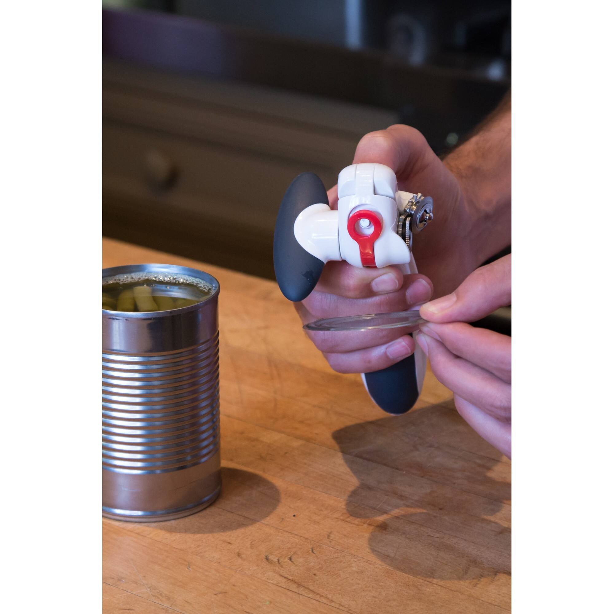 Alt View 5. Zyliss - Lock N' Lift Can Opener, White/Gray - Grey.