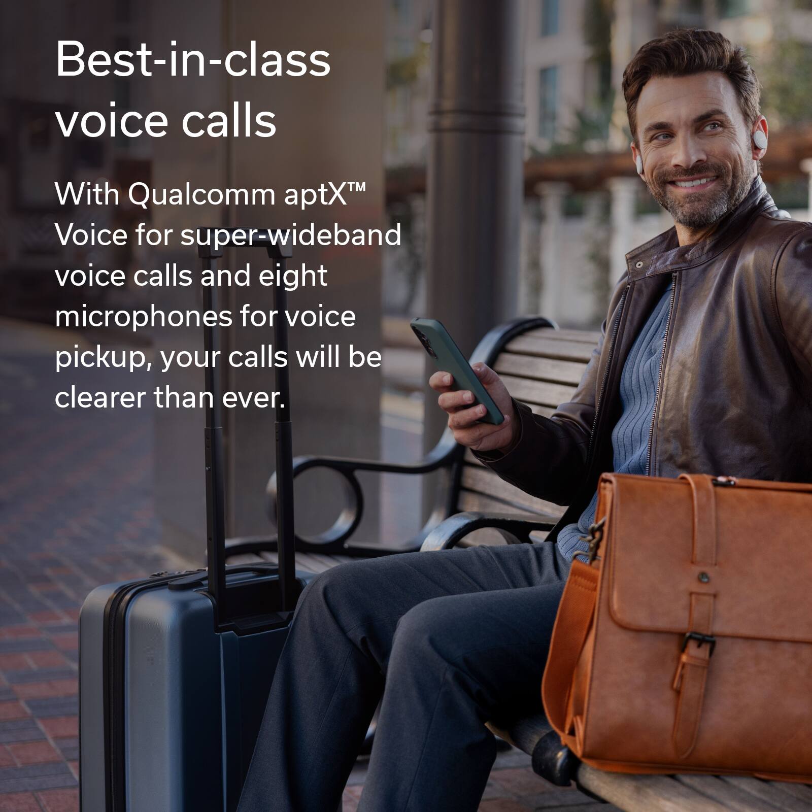 Best-in-class voice calls with Qualcomm aptX Voice for super-wideband voice calls and eight microphones for voice pickup, your calls will be clearer than ever.