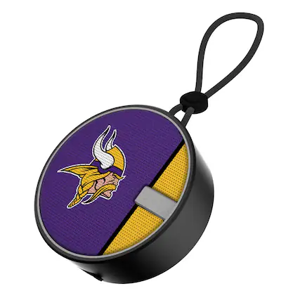 Front. Keyscaper - Minnesota Vikings Logo Waterproof Bluetooth Speaker - Multicolor.