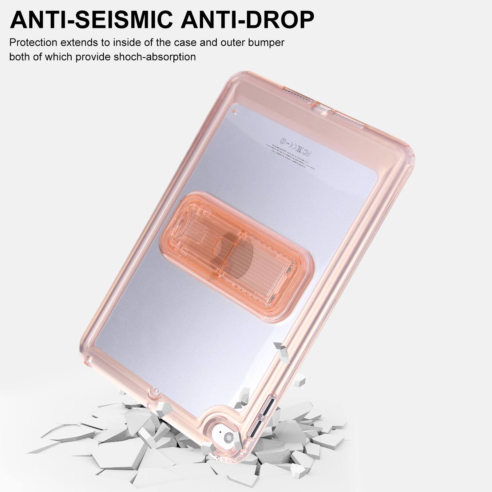 ANTI-SEISMIC ANTI-DROP  
Protection extends to inside of the case and outer bumper both of which provide shock-absorption