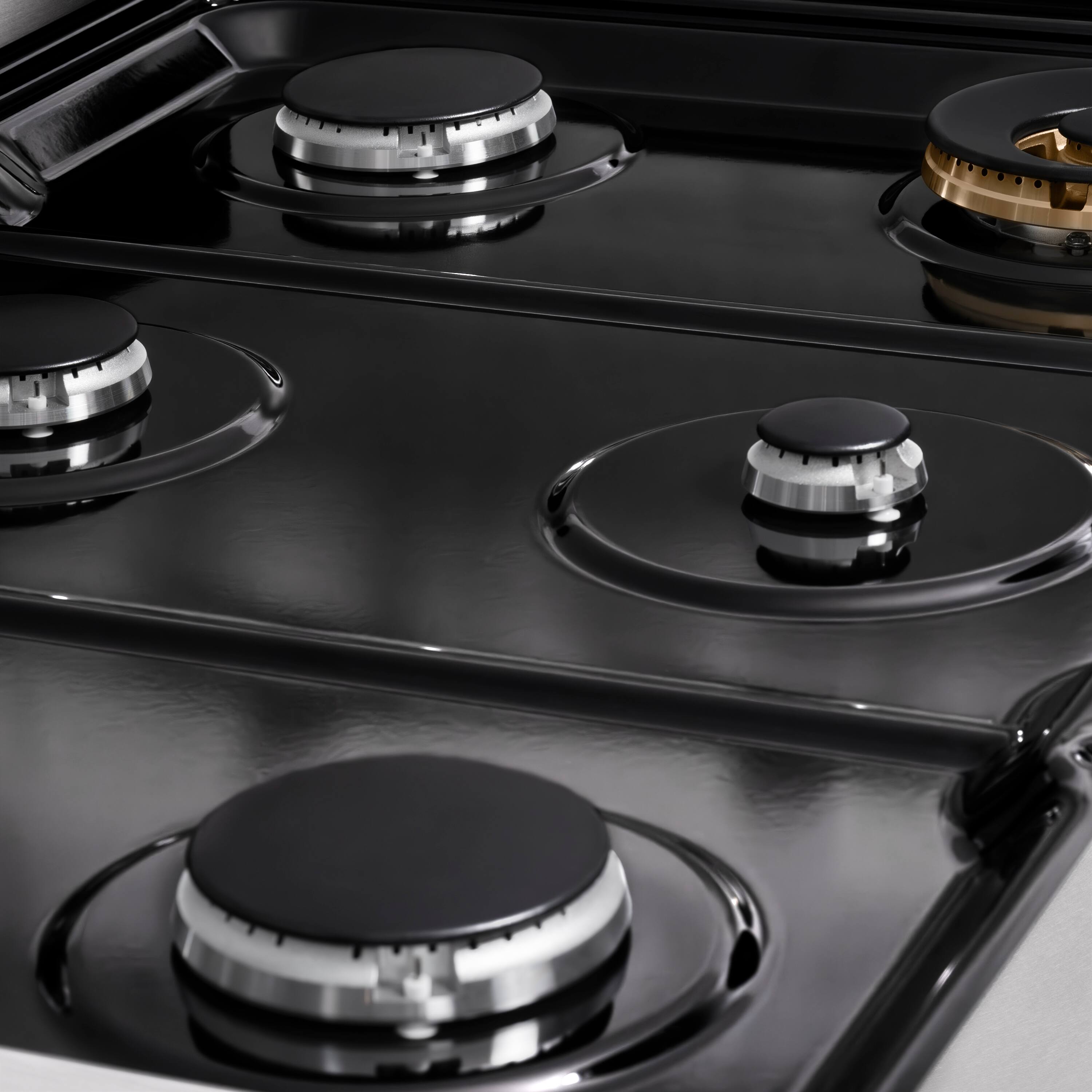 Alt View 8. ZLINE - ZLINE 36 in. Classic Gas Rangetop with 6 Burners and Porcelain Cooktop in Satin Stainless Steel - Stainless Steel.