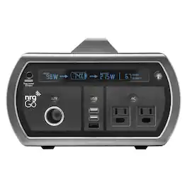 nrgGo - 400 Portable 500Wh Power Station with 300W Continuous Output (Black) (2500 Wh Capacity)