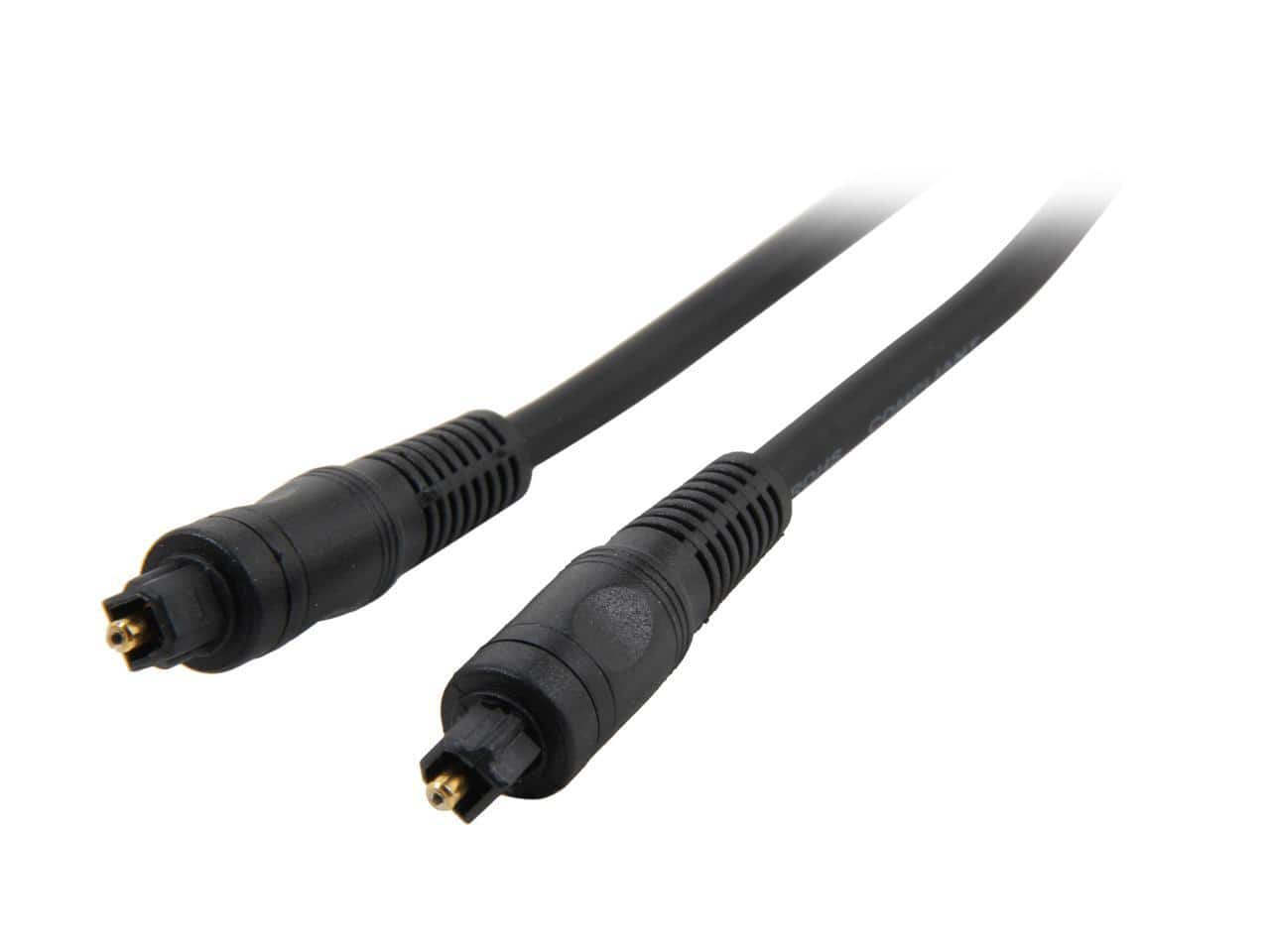 Nippon Labs - PT-6 6 FT. Pro A/V Premium Toslink Digital Optical SPDIF Audio Cable Male to Male, Black