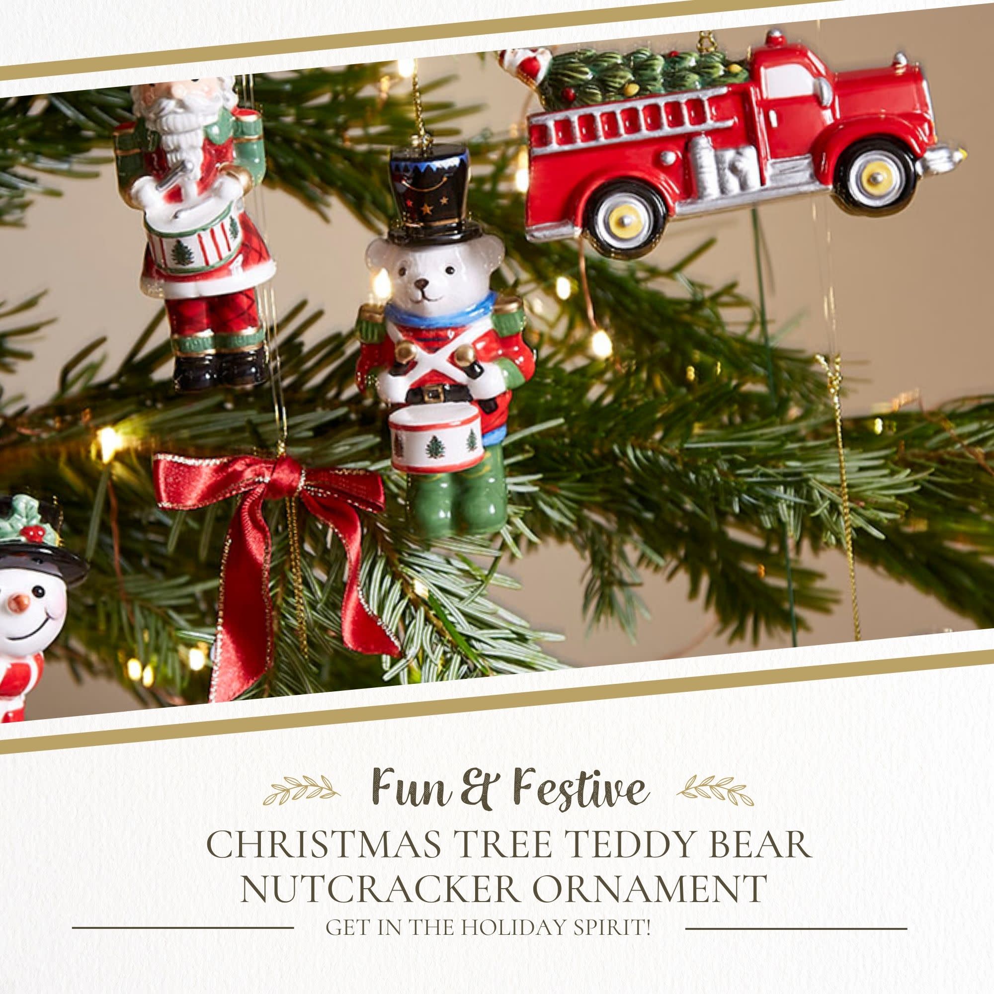 Spode Christmas Tree Collection Teddy Bear Nutcracker Ornament ...