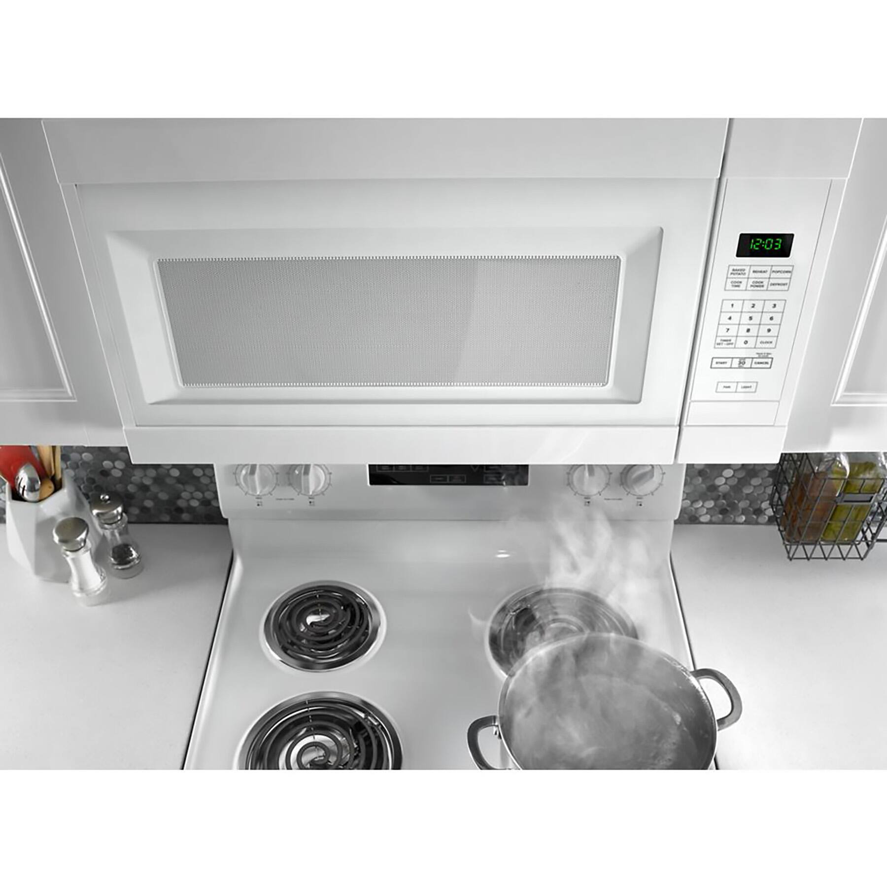 Alt View 13. Amana - 1.6 Cu. Ft. Over-the-Range Microwave - White.