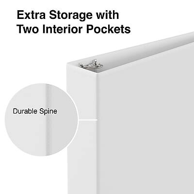 Extra Storage with Two Interior Pockets  
Durable Spine