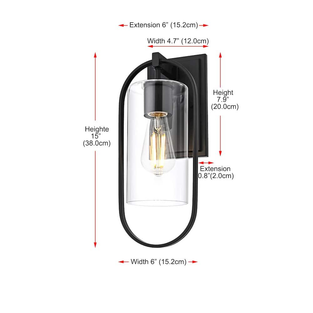 Elegant Lighting - Jaxson 6 Inch Outdoor Wall Sconce In - Black price history on PriceWatchPro