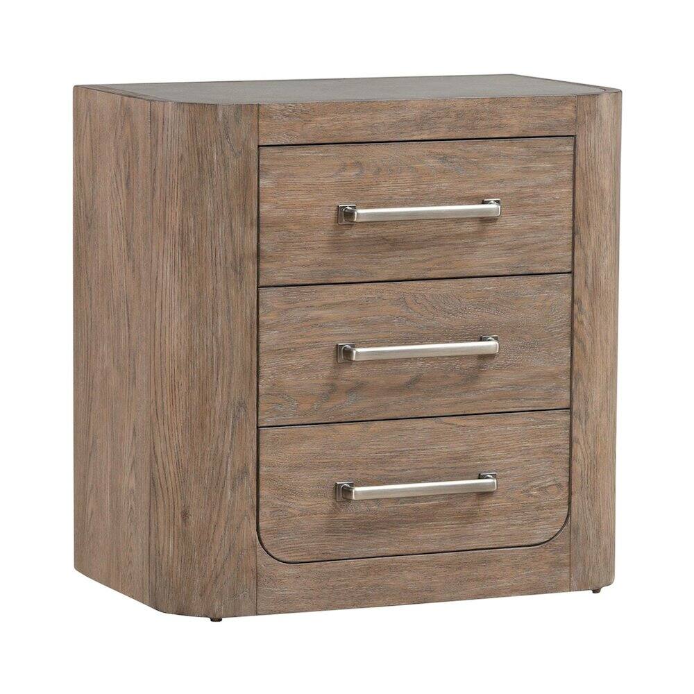 Alt View 2. Liberty Furniture Industries - Bedroom Nightstand with AC USB Charging Station Station - Burnished Clay Wood - Burnished Clay.