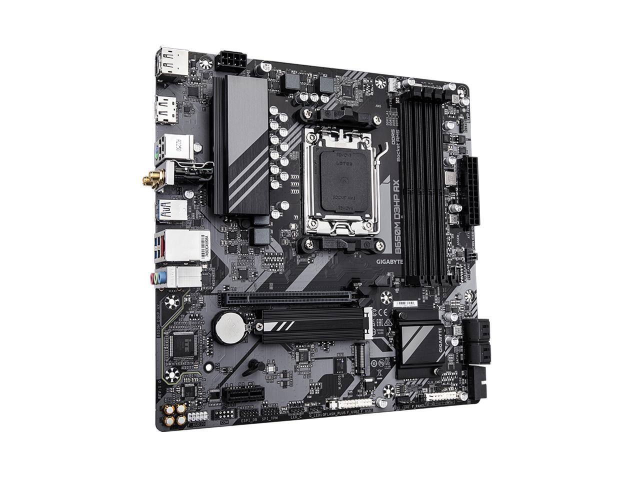 GIGABYTE B650M D3HP AX AM5, DDR5, PCIe 4.0, Wi Fi 6E, 2.5GbE B650M