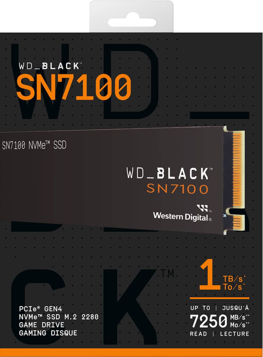 WD BLACK SN7100 1TB Internal SSD Gen 4 x4 NVMe WDBELG0010BBK-WRSN WD BLACK SN7100 1TB Internal SSD Gen 4 x4 NVMe WDBELG0010BBK-WRSN