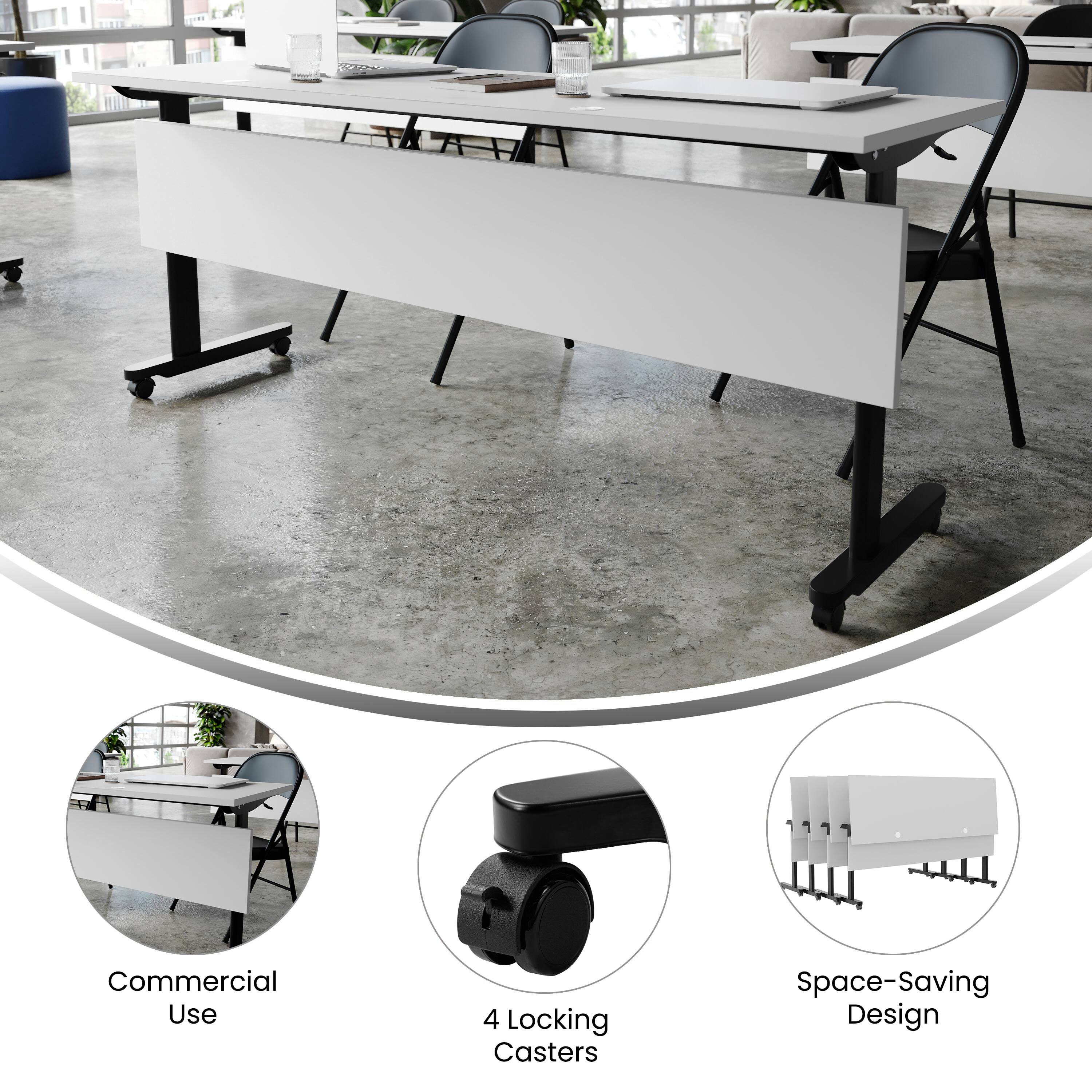Commercial Use  
4 Locking Casters  
Space-Saving Design