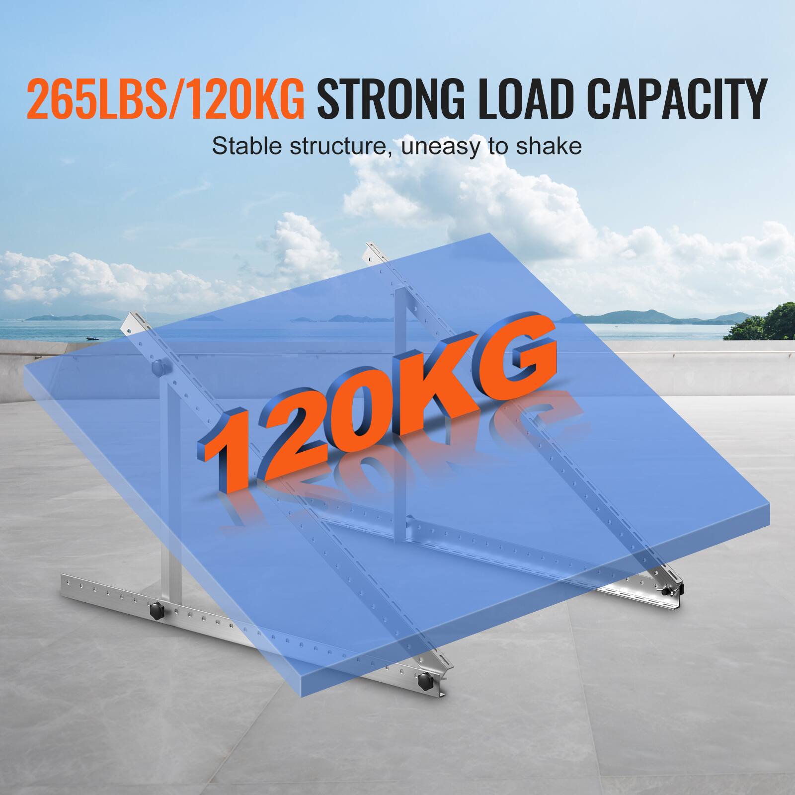 265LBS/120KG STRONG LOAD CAPACITY  
Stable structure, uneasy to shake  
120KG