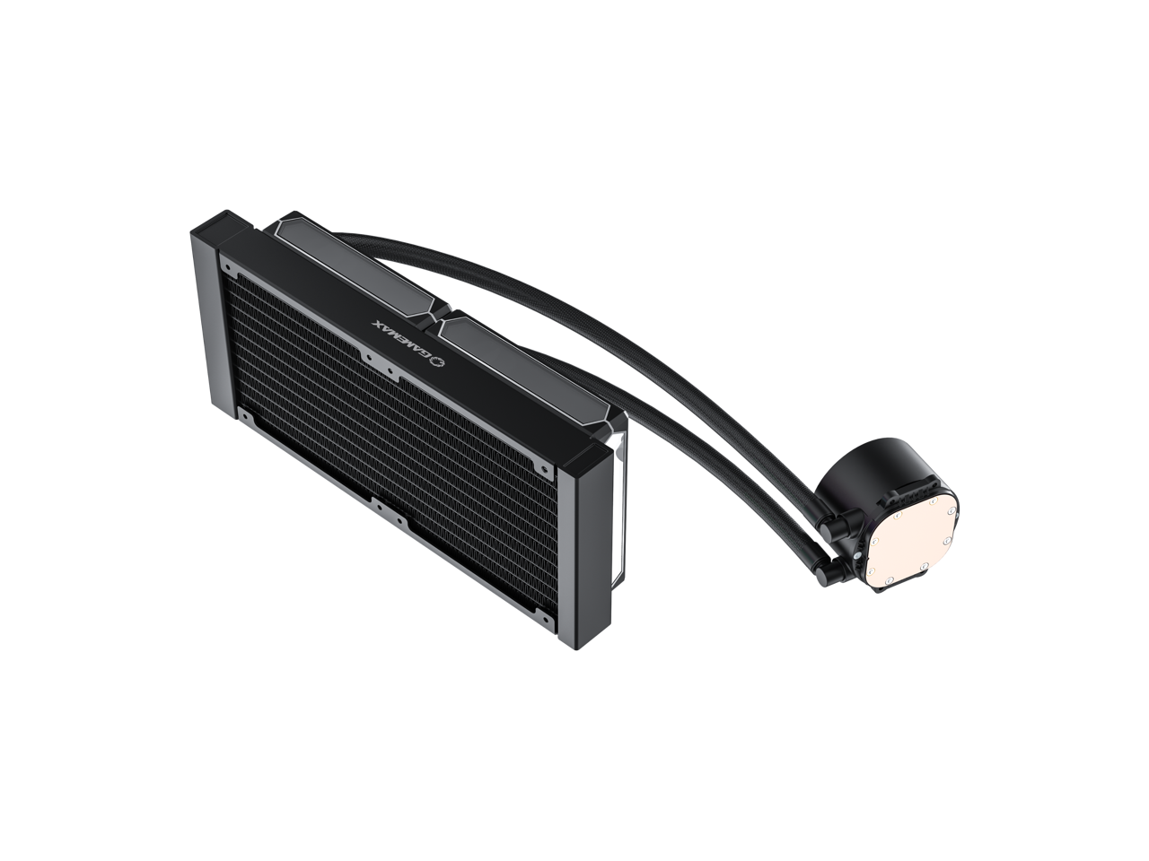 Alt View 3. GAMEMAX - GAMEMAX IceBerg 240 Digital BK, 240mm ARGB AIO Water Cooler - Supports Intel LGA 1851/1700, AMD AM5/AM4 - Black.