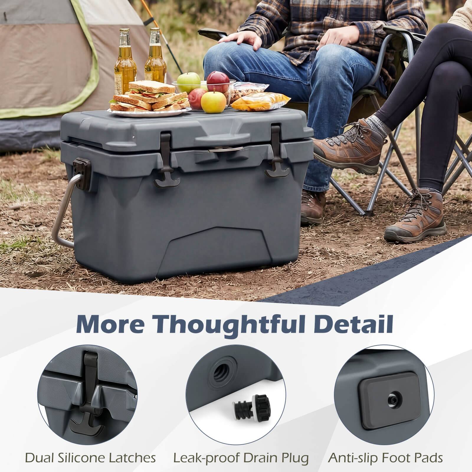 More Thoughtful Detail  
Dual Silicone Latches  
Leak-proof Drain Plug  
Anti-slip Foot Pads