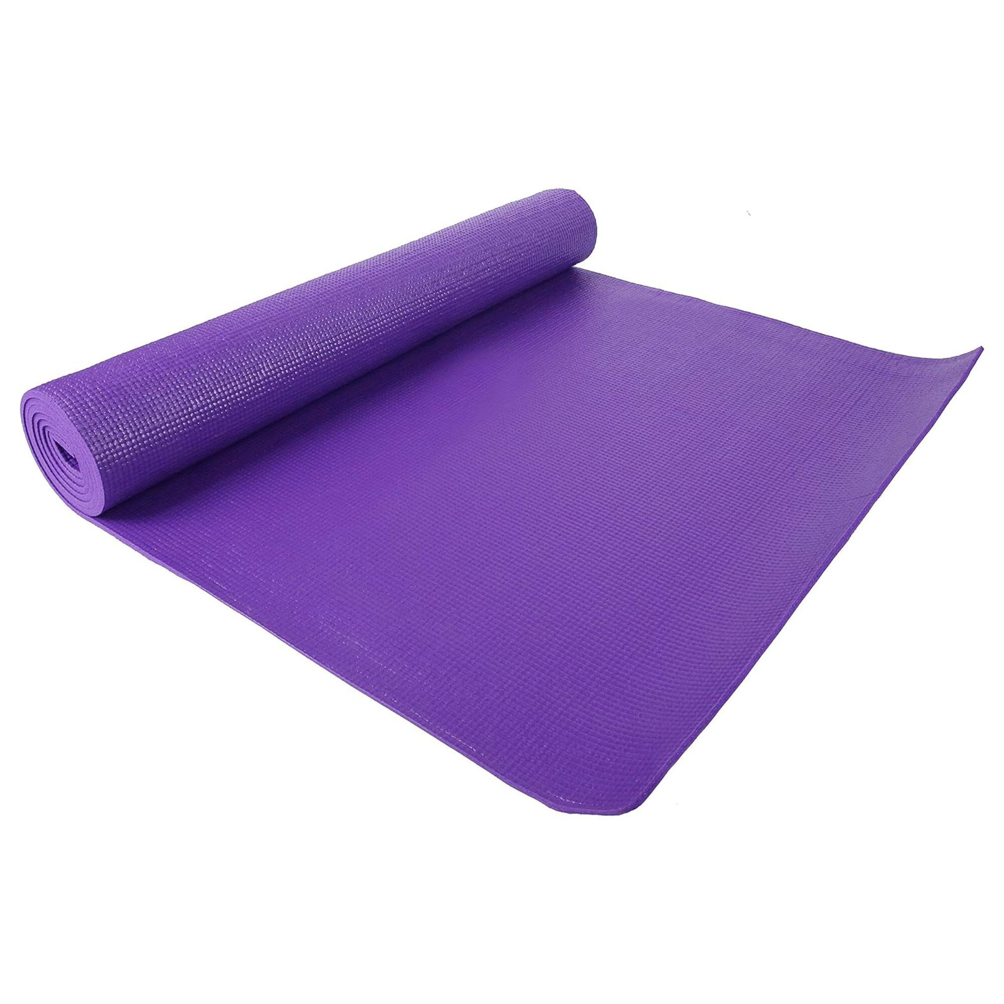 Alt View 2. Signature Fitness - Signature Fitness All Purpose High Density No Tear Exercise Mat w/Strap, Purple - Purple.