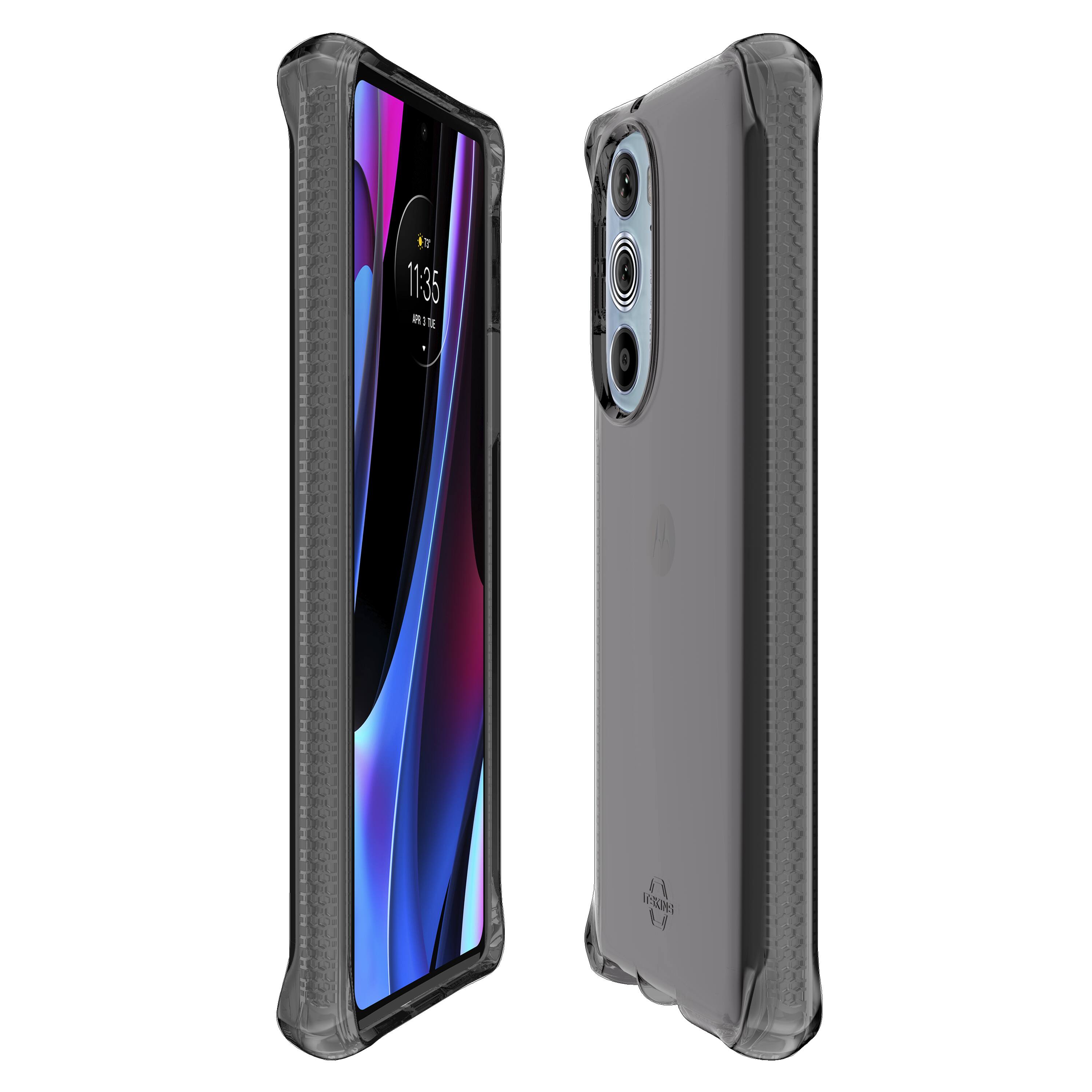 Left. Itskins - ITSKINS - Spectrum Clear Case for Motorola Moto Edge Plus (2022) - Smoke.