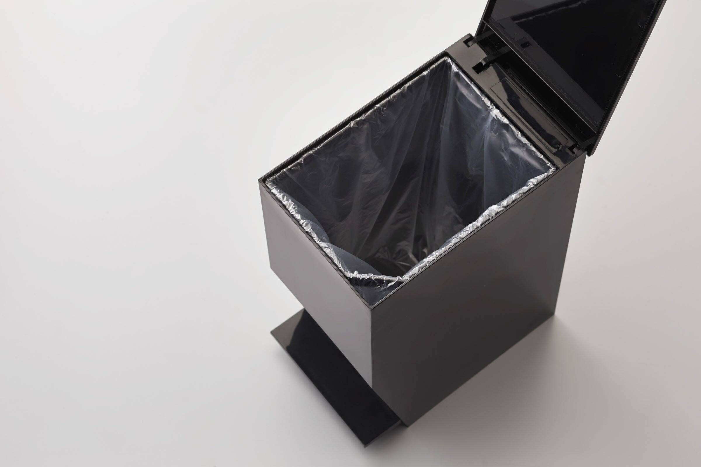Alt View 10. Yamazaki Home - Step Trash Can - Black.