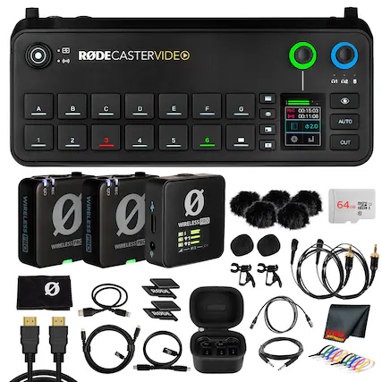 RODECASTER VIDEO
A B C D E F G
1 2 3 4 5 6
REC 00:15:03 B-0 00:11:06 2.0 AUTO CUT
WIRELESS PRO
WIRELESS PRO
WIRELESS PRO
64 GB
RODE
RODE
SAVE