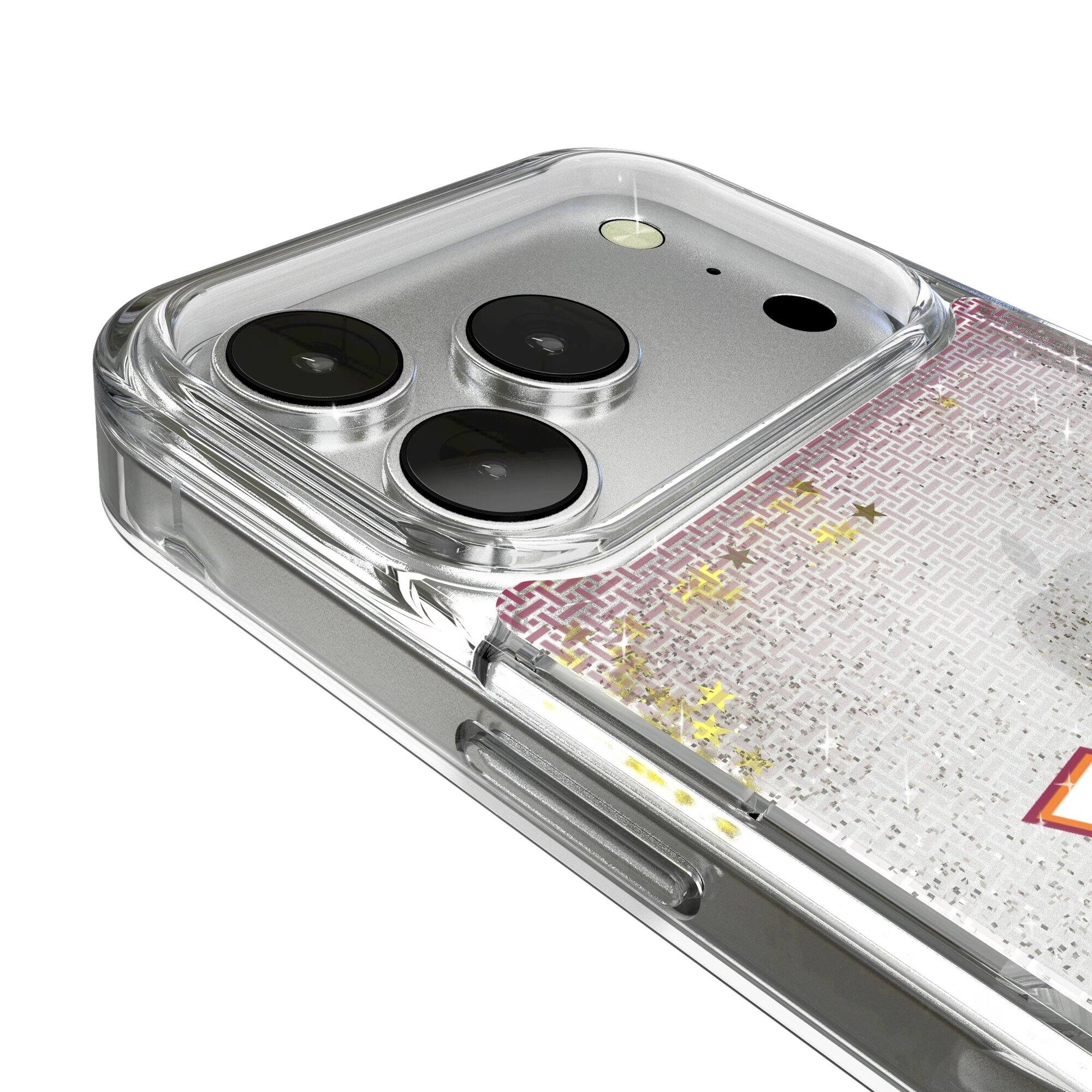 Alt View 2. Keyscaper - Virginia Tech Hokies Linen Logo iPhone Glitter Case - 14 - Multicolor.