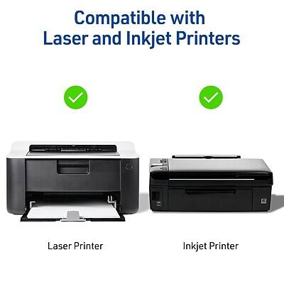 Compatible with Laser and Inkjet Printers

Laser Printer

Inkjet Printer