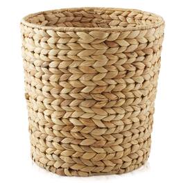 Casafield - Seagrass Water Hyacinth Waste Basket - Woven Trash Can - Natural