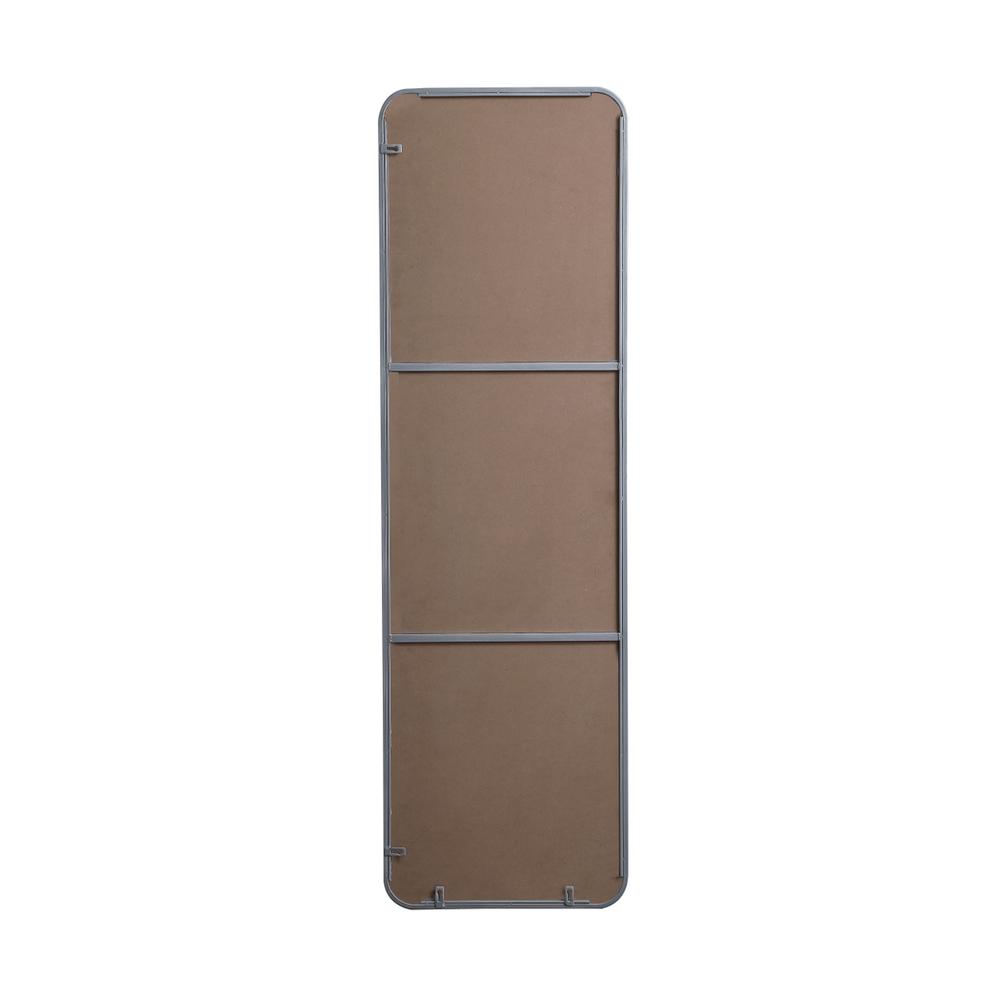 Angle. Elegant Decor - Soft corner metal rectangular mirror 18x60 inch in Silver - Silver.