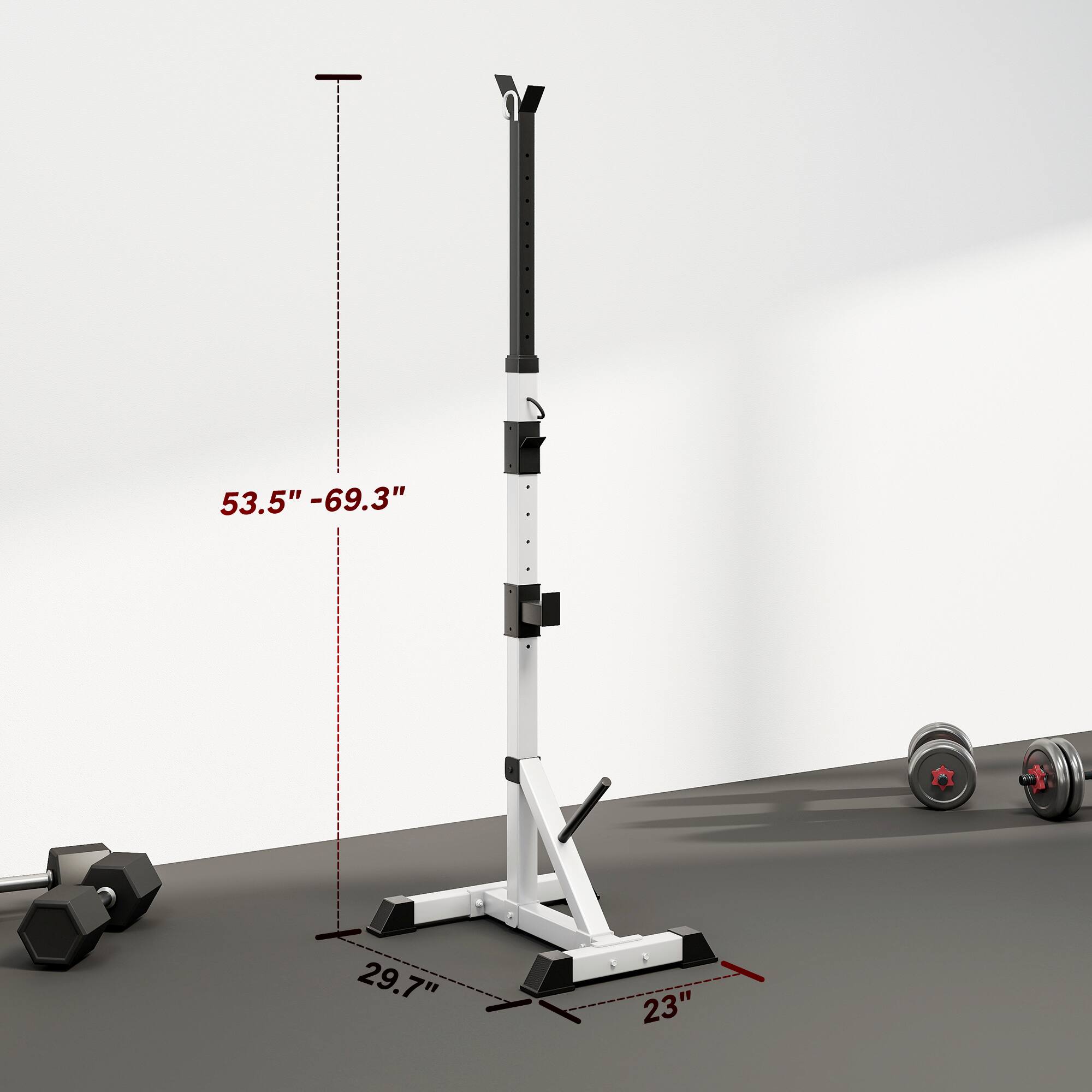 53.5" - 69.3"  
29.7"  
23"