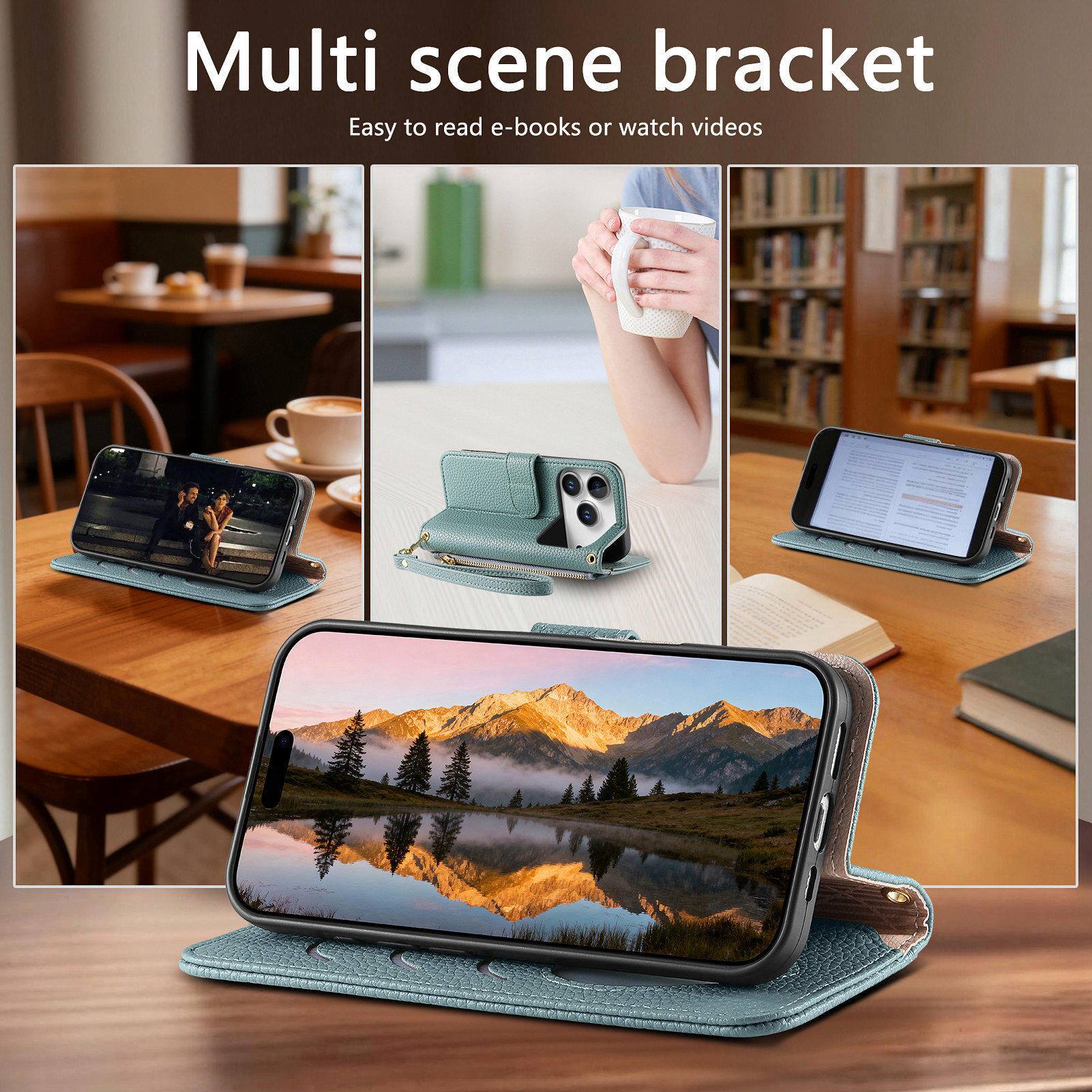 Multi scene bracket  
Easy to read e-books or watch videos