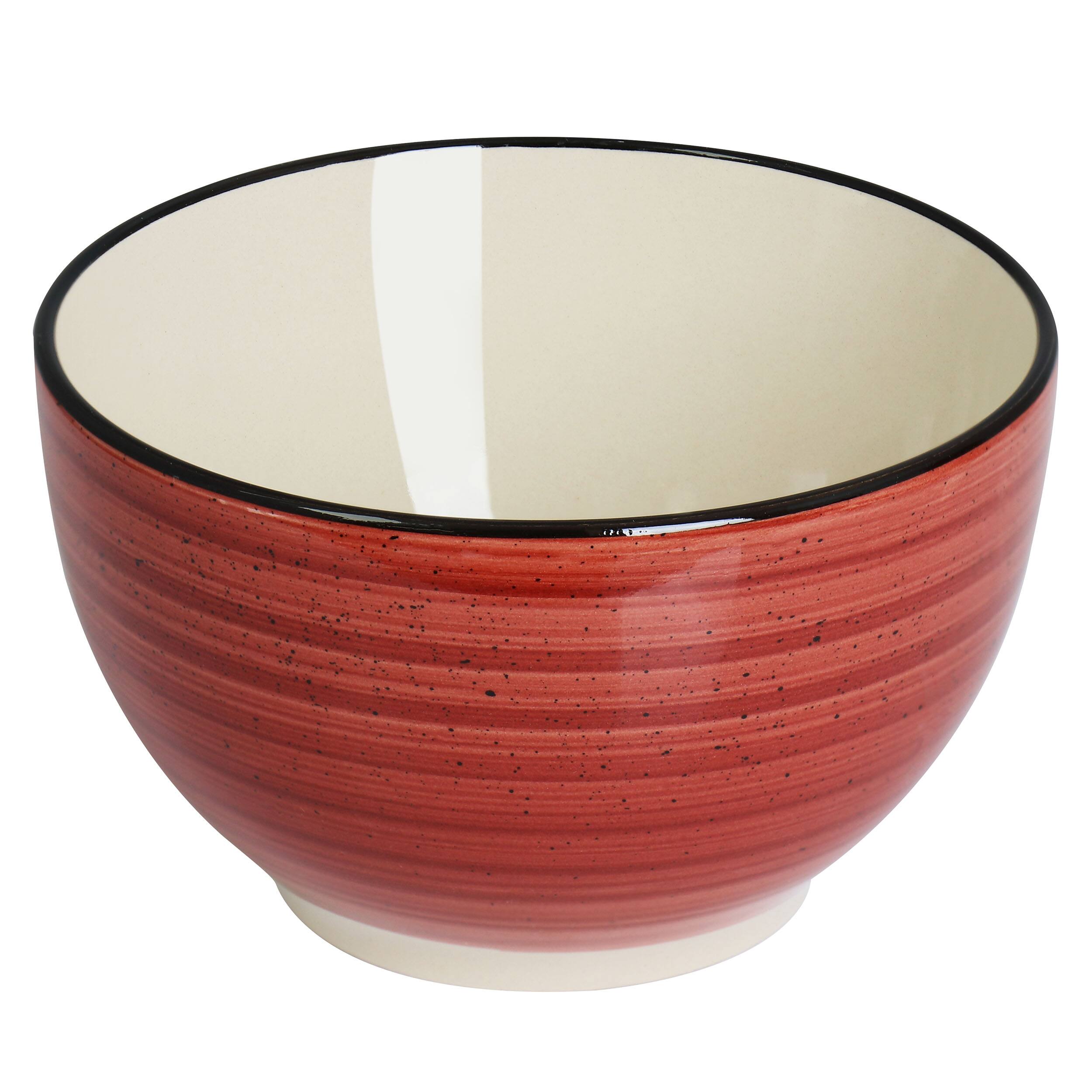 Alt View 4. Elama - Elama Gia 24 Piece Round Stoneware Dinnerware Set in Red - Red.
