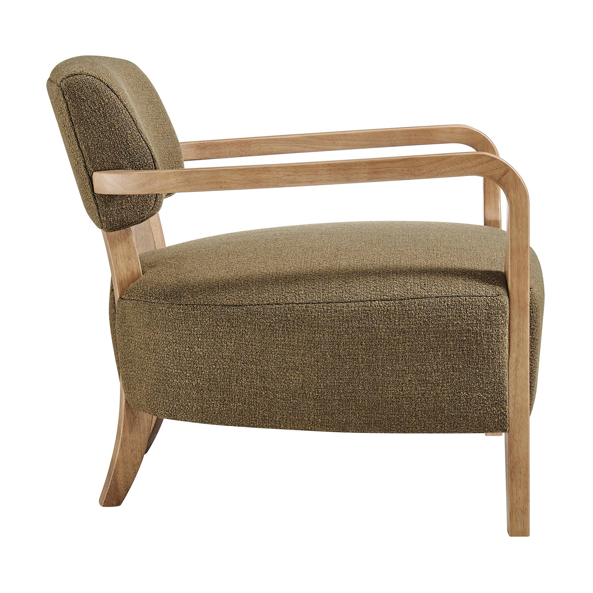 Alt View 2. Modway - Zinnia Linen Blend Accent Chair by Modway - Olive.