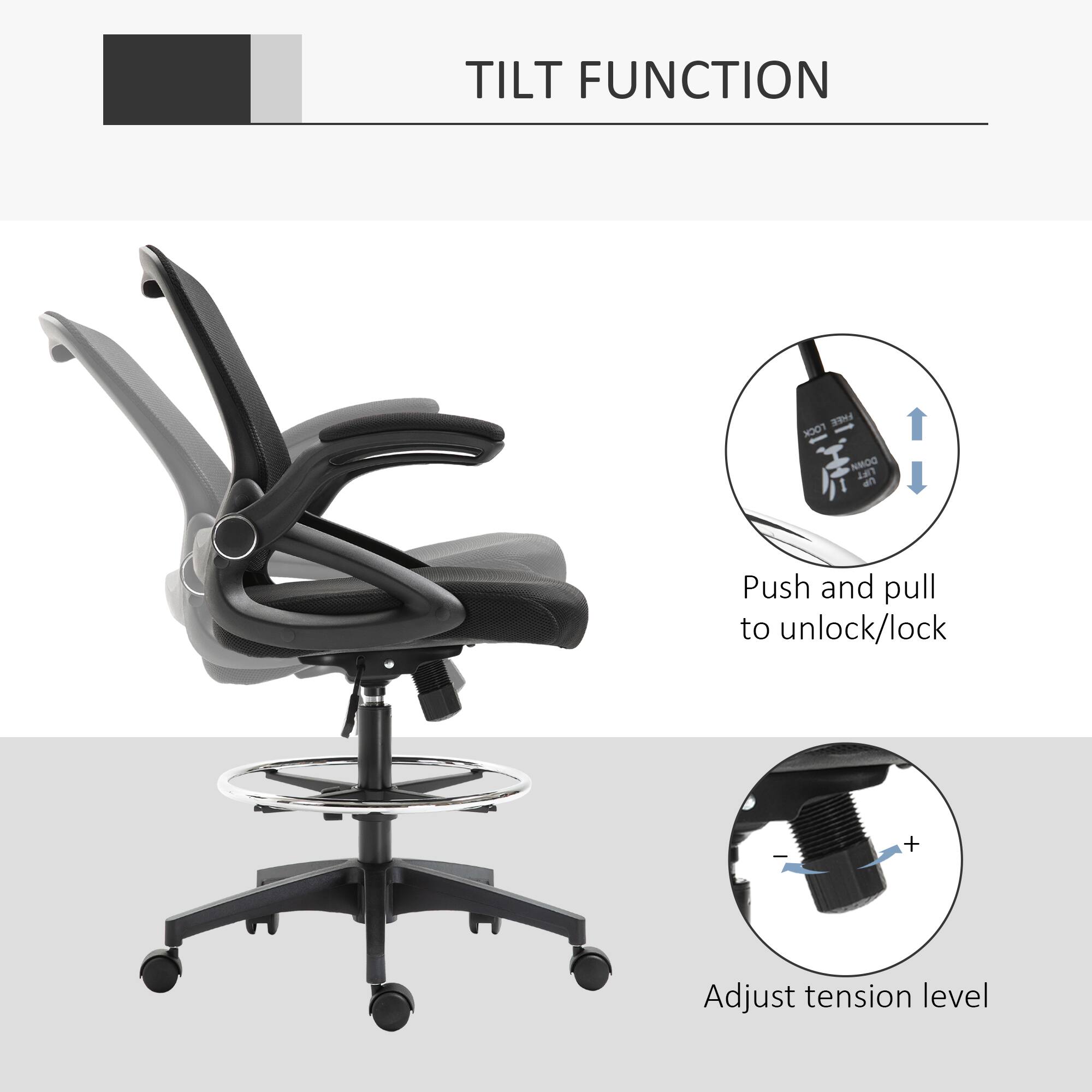 TILT FUNCTION
Push and pull to unlock/lock
Adjust tension level