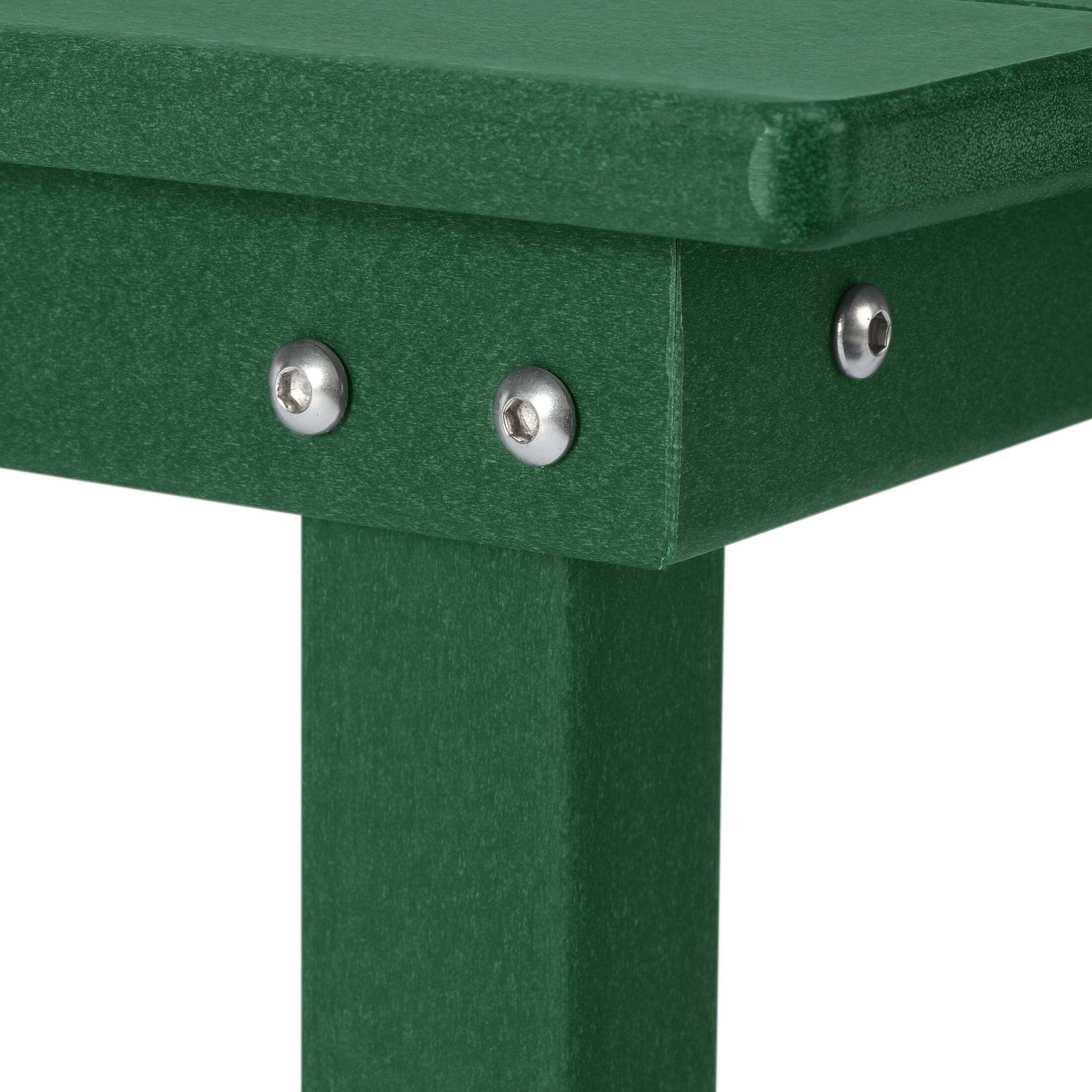 Alt View 4. WestinTrends - WestinTrends Malibu 65" Outdoor Patio Trestle Dining Bench - Dark Green.