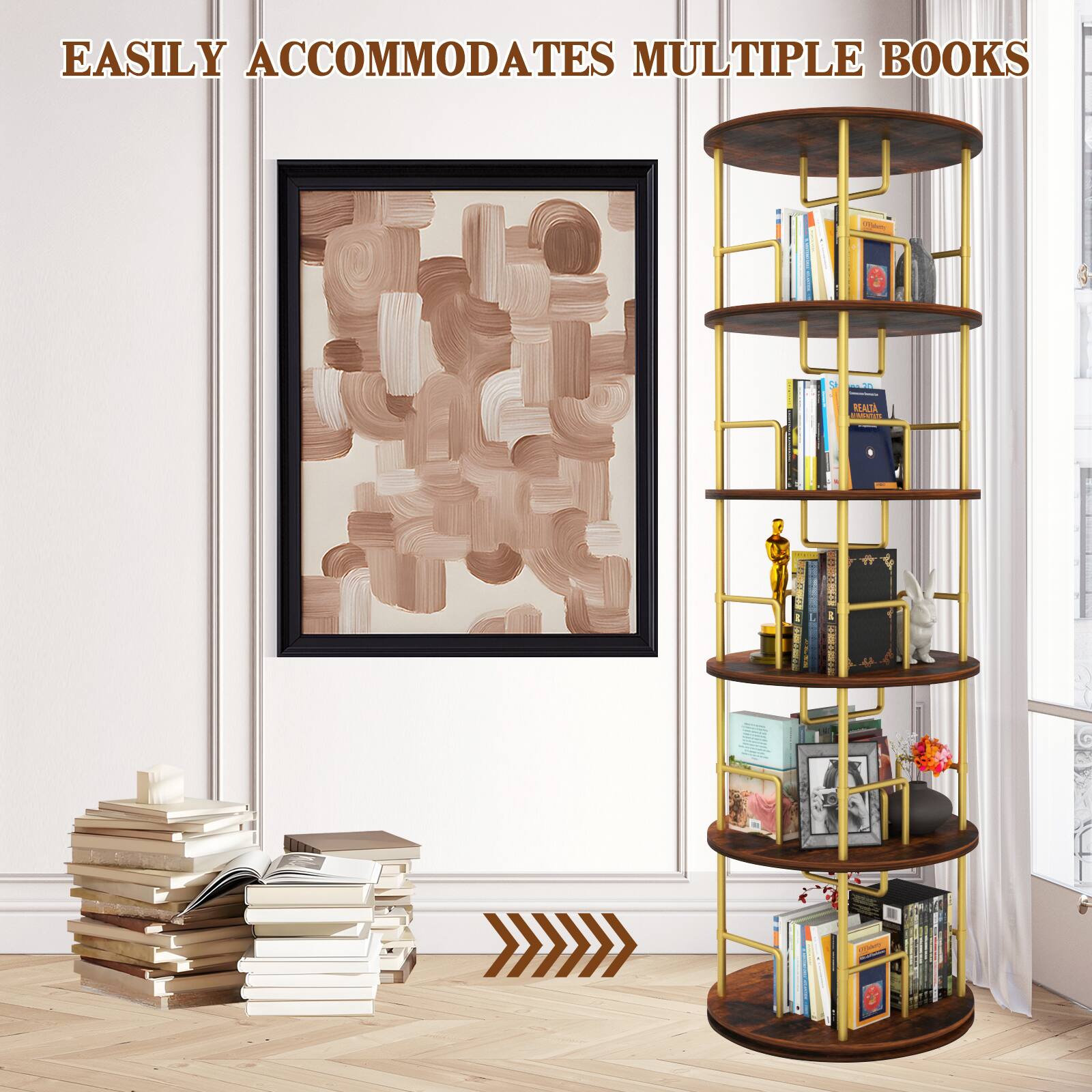 EASILY ACCOMMODATES MULTIPLE BOOKS
