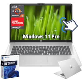 HP - 17.3" HD+ TouchScreen Laptop - AMD Ryzen 5 7430U - 32GB Memory - 1TB SSD - Windows 11 Pro - Silver - Natural Silver